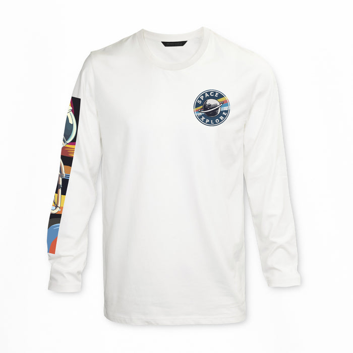 TRENDSWEAR Harlow Mens L/S Crew - Faux Embroidery/Colourflex Transfer