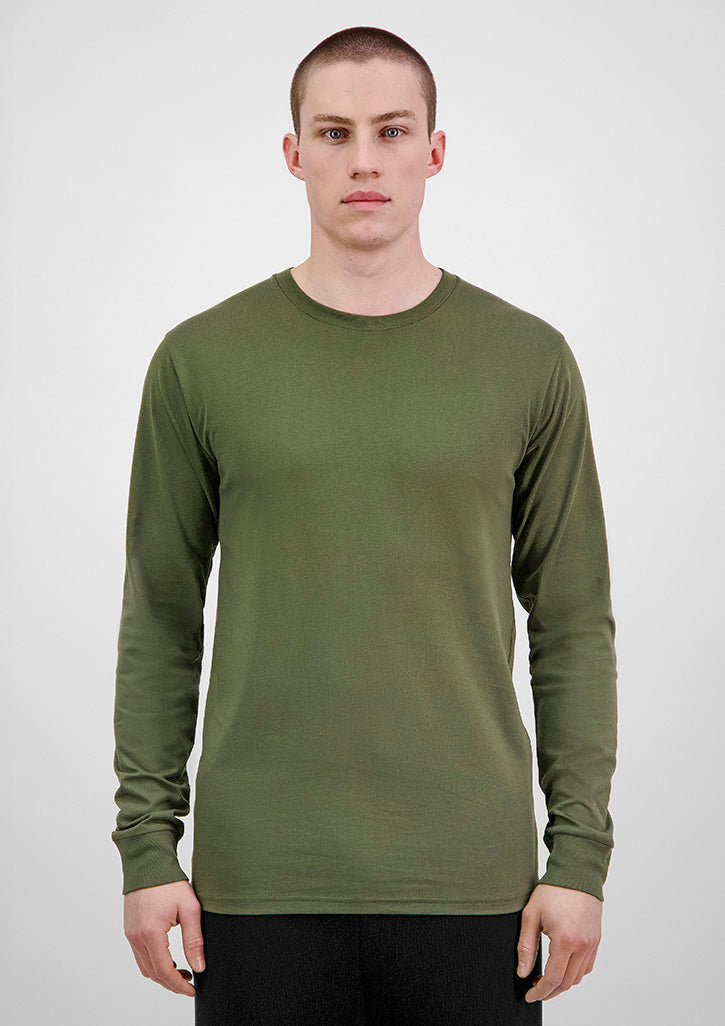 Mens Basis Long Sleeve Tee - Army