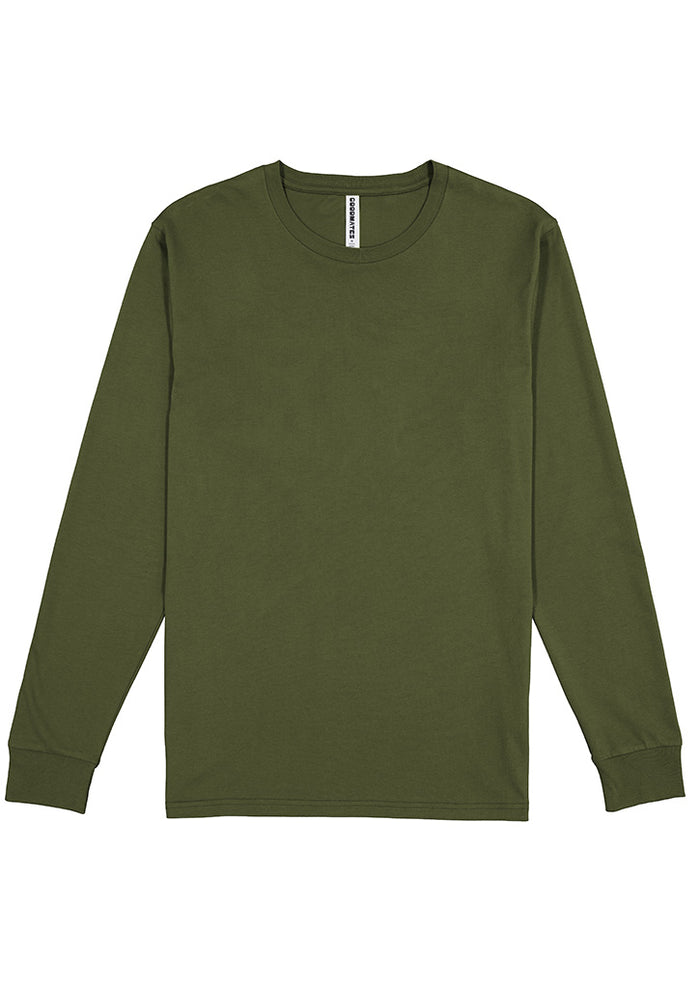 Mens Basis Long Sleeve Tee - Army