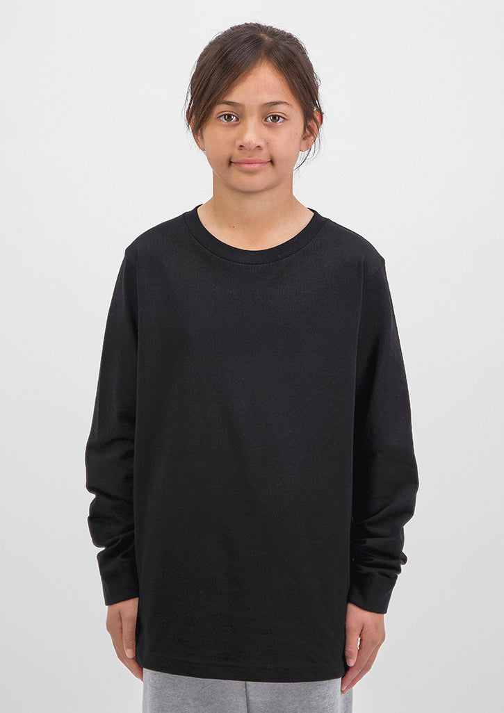 Kids Basis Long Sleeve Tee - Black