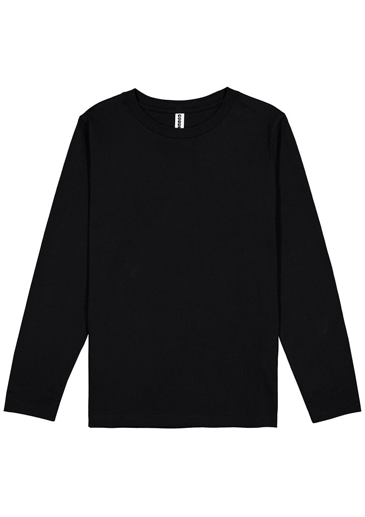 Kids Basis Long Sleeve Tee - Black