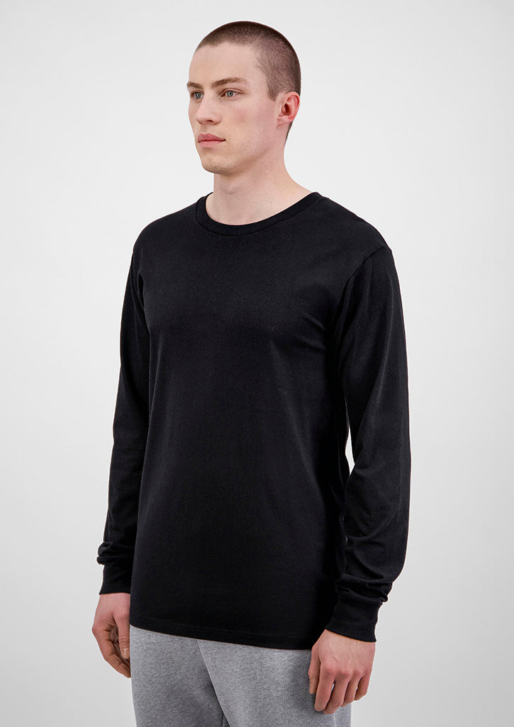 Mens Basis Long Sleeve Tee - Black