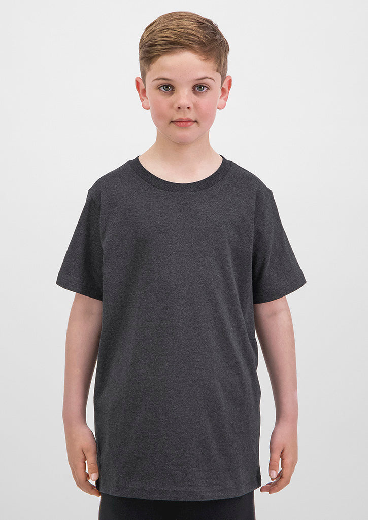 Kids Basis Short Sleeve Tee - Charcoal Marle