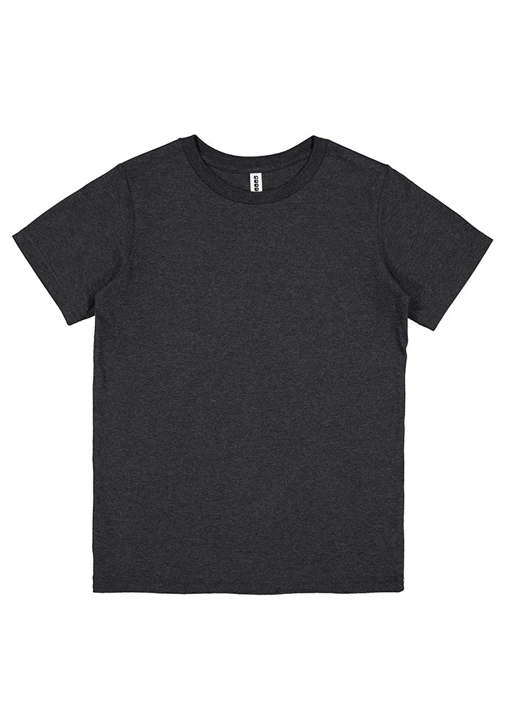 Kids Basis Short Sleeve Tee - Charcoal Marle