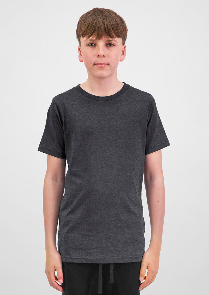 Youth Basis Short Sleeve Tee - Charcoal Marle
