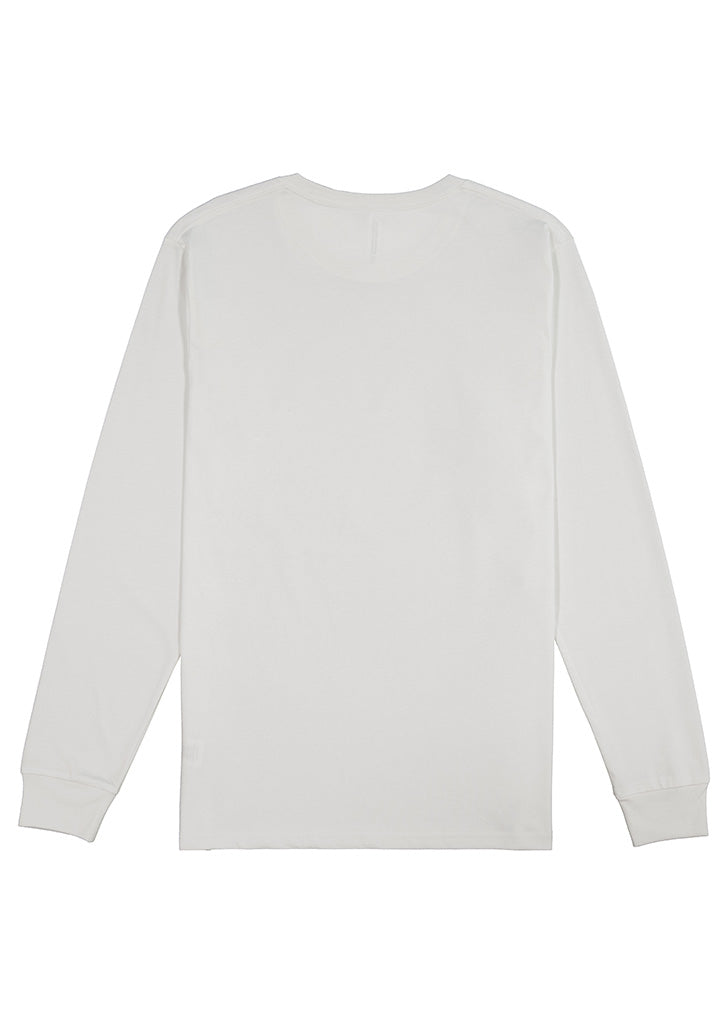 Mens Basis Long Sleeve Tee - Ecru