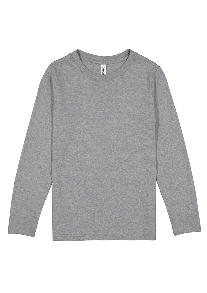 Kids Basis Long Sleeve Tee - Grey Marle