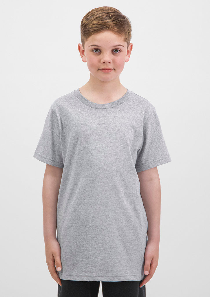 Kids Basis Short Sleeve Tee - Grey Marle
