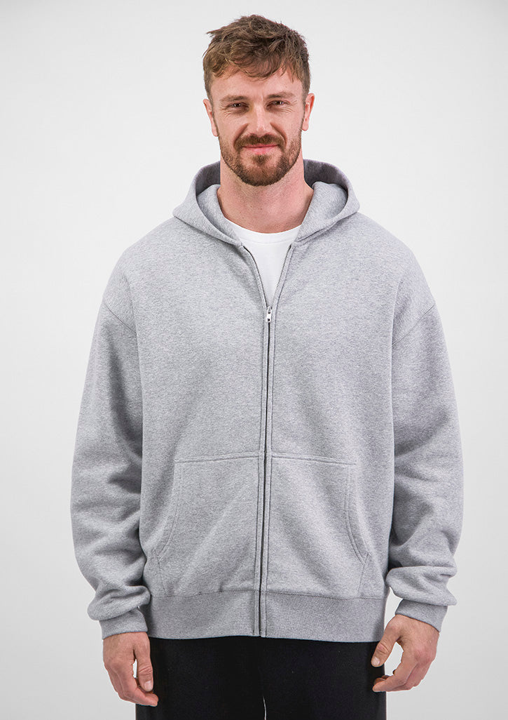 Mens Everyday Zip Hoodie - Grey Marle