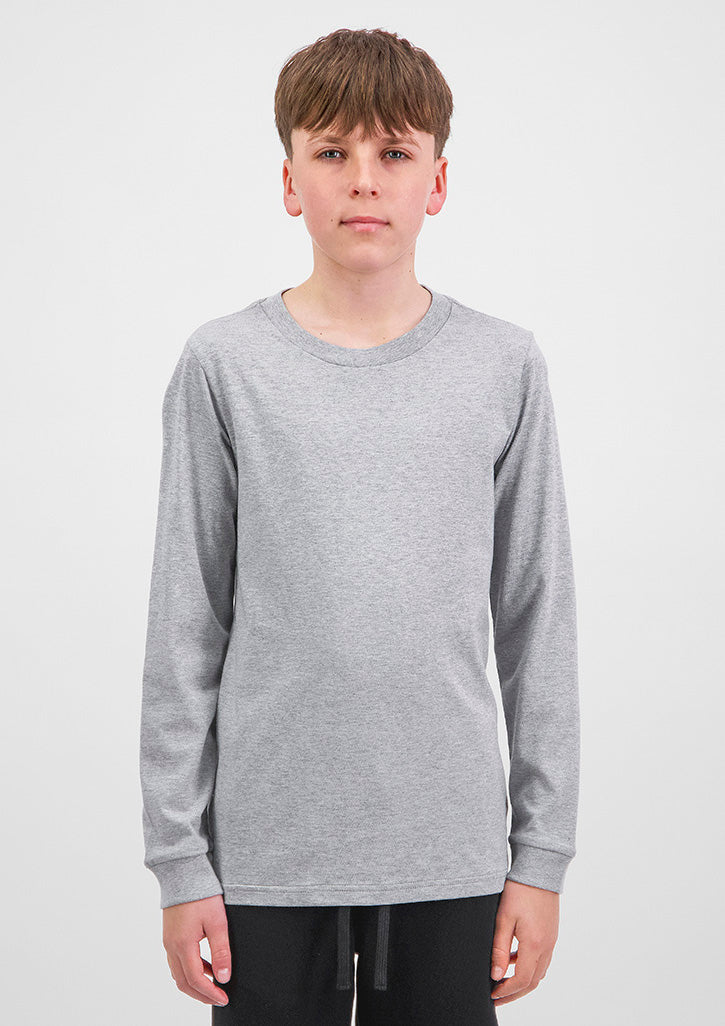 Youth Basis Long Sleeve Tee - Grey Marle