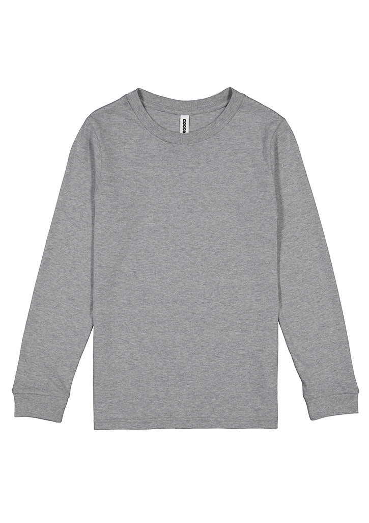 Youth Basis Long Sleeve Tee - Grey Marle