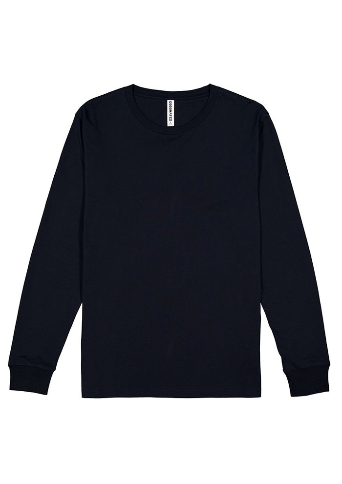 Mens Basis Long Sleeve Tee - Navy