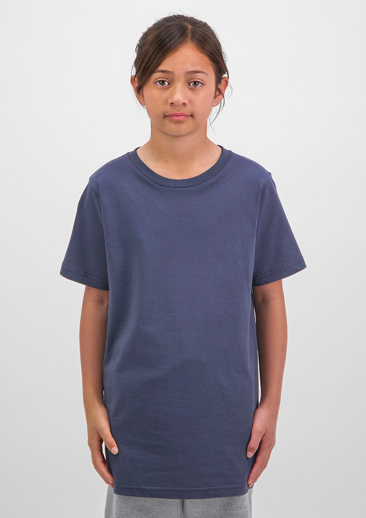 Kids Basis Short Sleeve Tee - Steel Blue
