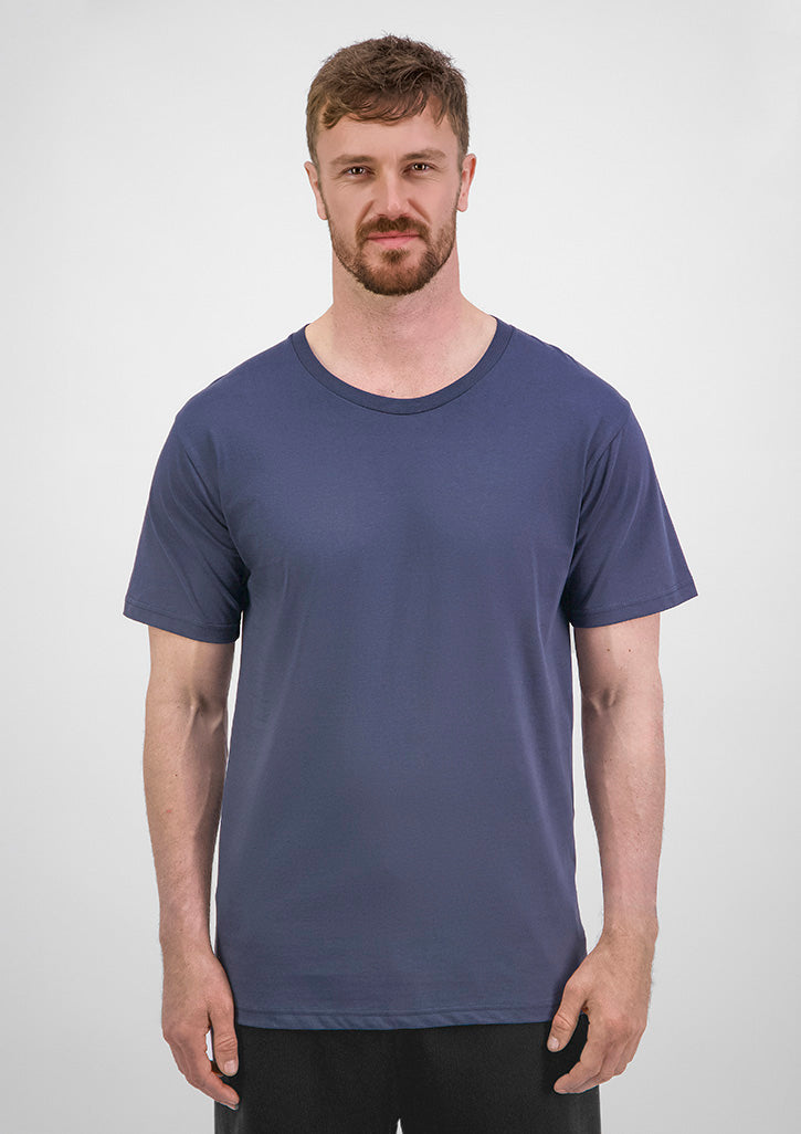 Mens Basis Short Sleeve Tee - Steel Blue