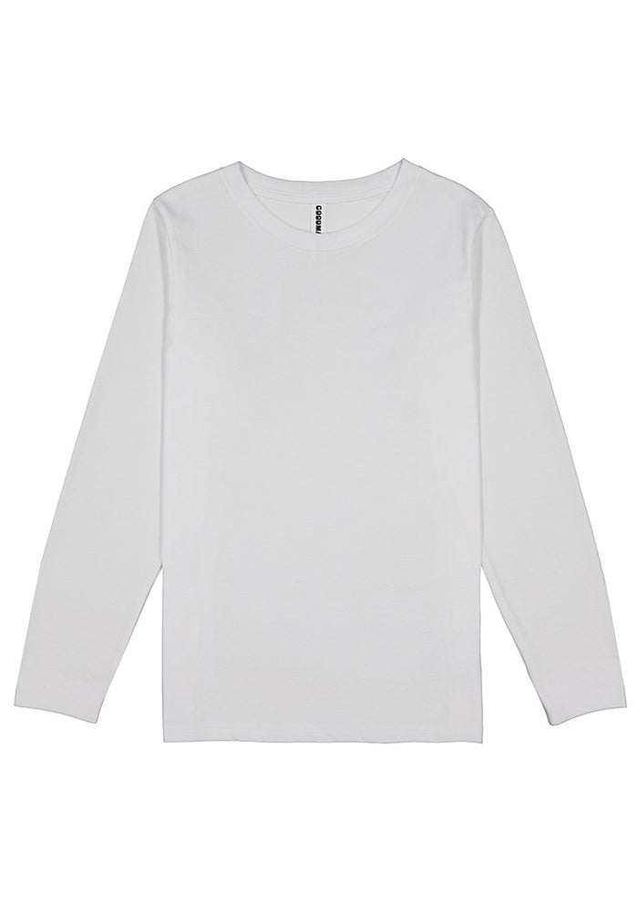 Kids Basis Long Sleeve Tee - White