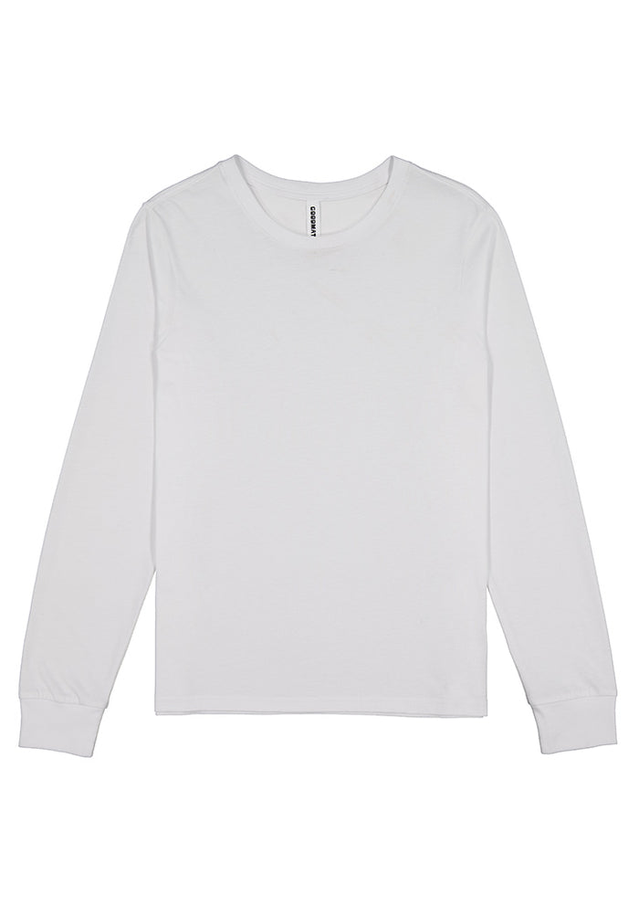 Womens Basis Long Sleeve Tee - White