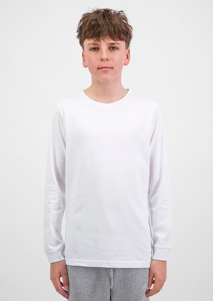 Youth Basis Long Sleeve Tee - White